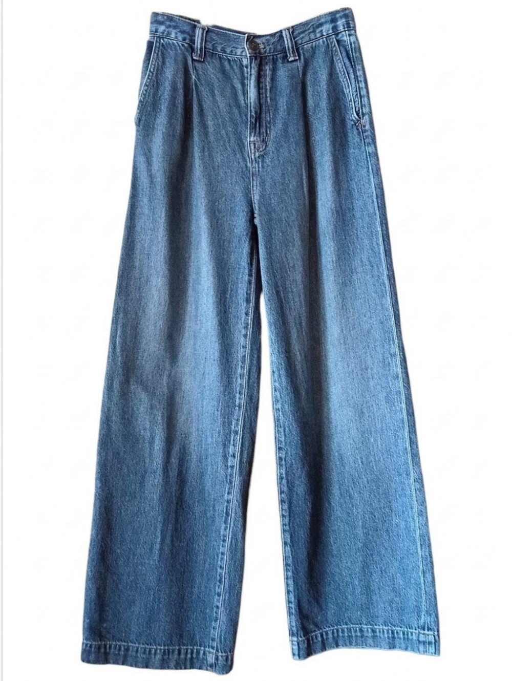 MADEWELL The Harlow Women's Blue Jeans Wide Leg Denim Sz 25